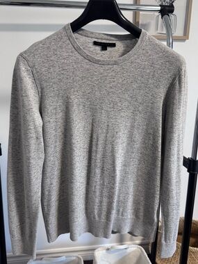 John Varvatos Men's Heather Gray Crewneck Sweater